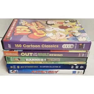 Classic Cartoons Lot of 6 Nickelodeon‎ Tom Sawyer ASTRO Boy Warner Bros